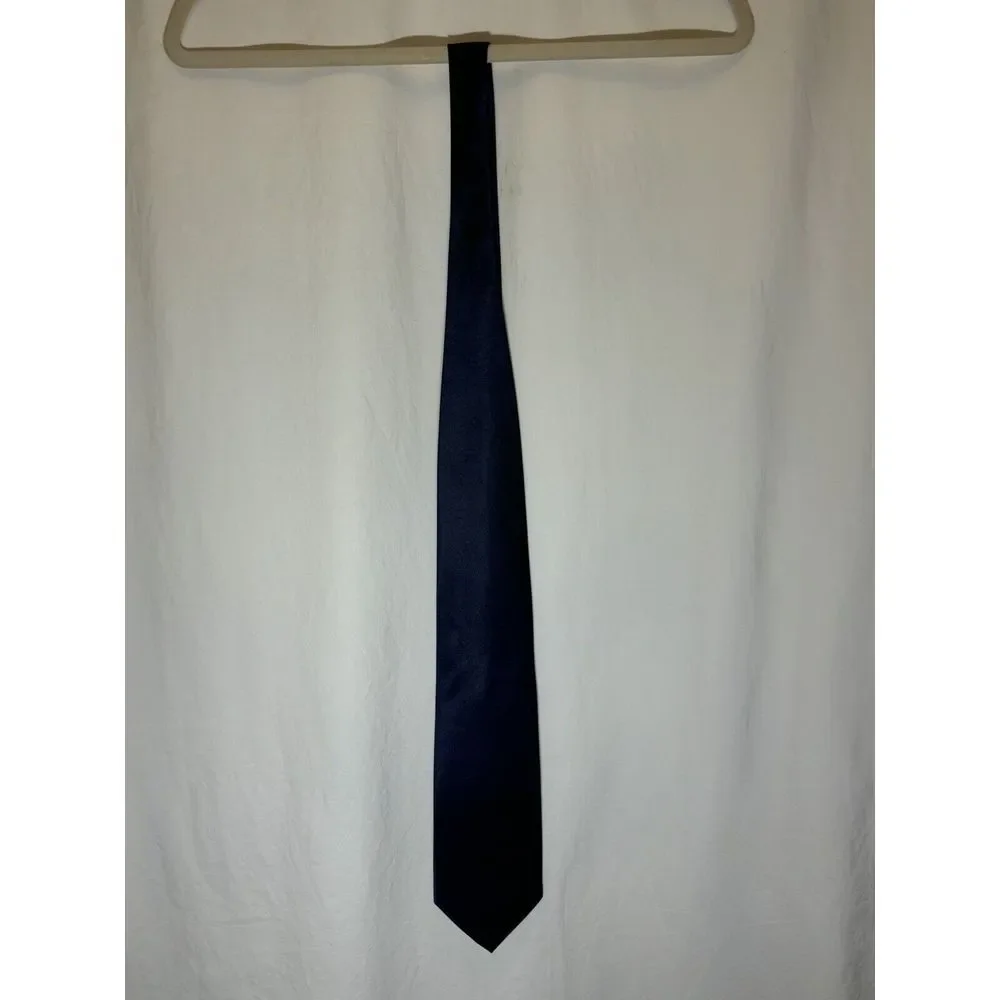 Davvero Benino‎ Italy Mode Men's Tie Standard Navy 100% Polyester BB2
